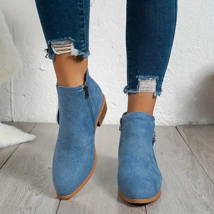 Elegante Suede Ankle Boots
