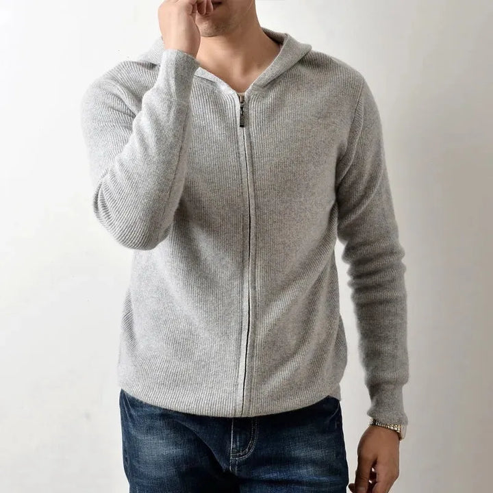 Henrik 100% Cashmere Zip-Up Hoodie