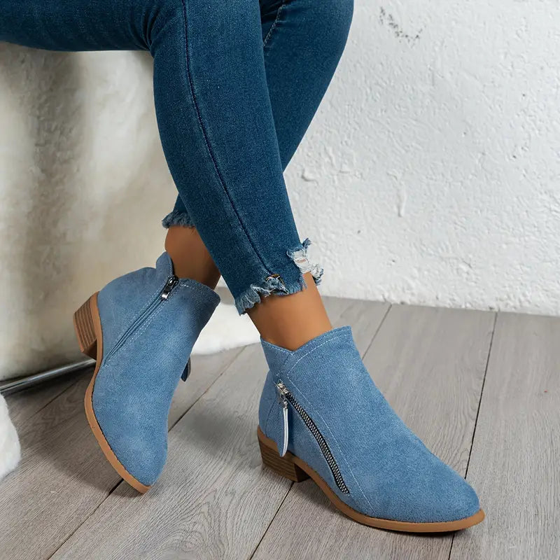 Elegante Suede Ankle Boots