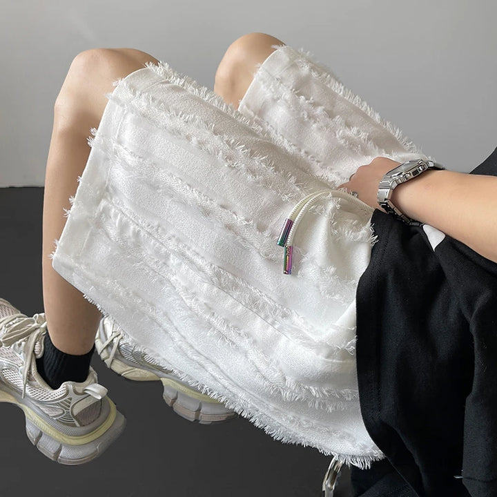 Eclipse Frayed Denim Shorts