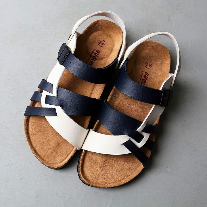Guoluofe Cross Strap Sandals