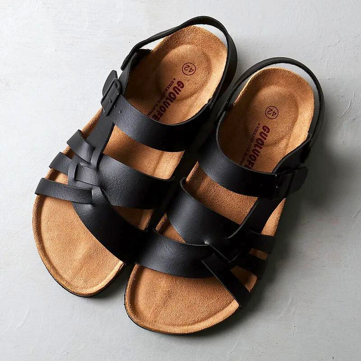 Guoluofe Cross Strap Sandals