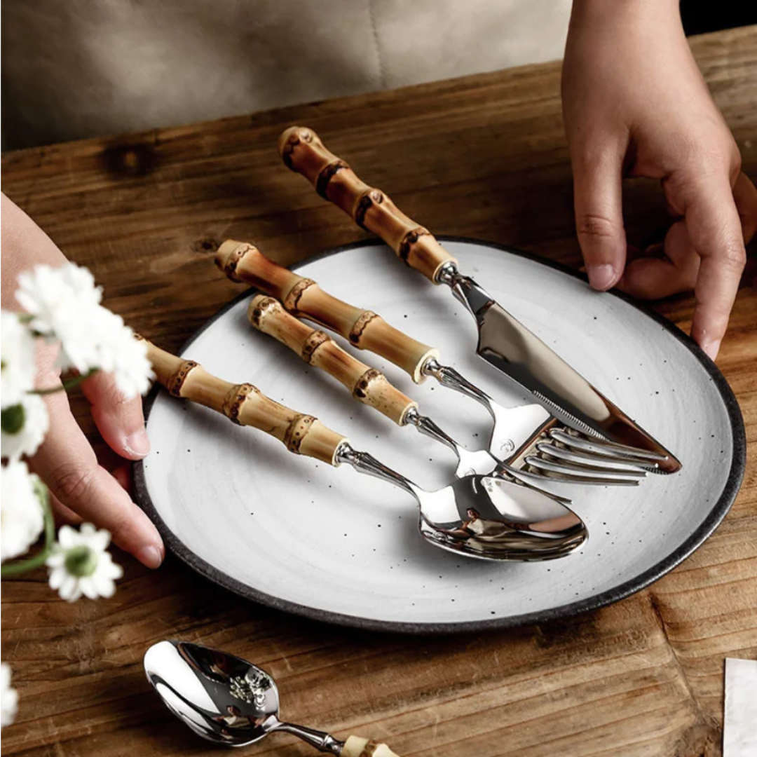 Savoré™ Bamboo Handled Cutlery Set