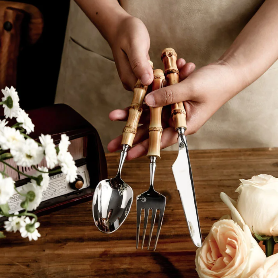 Savoré™ Bamboo Handled Cutlery Set