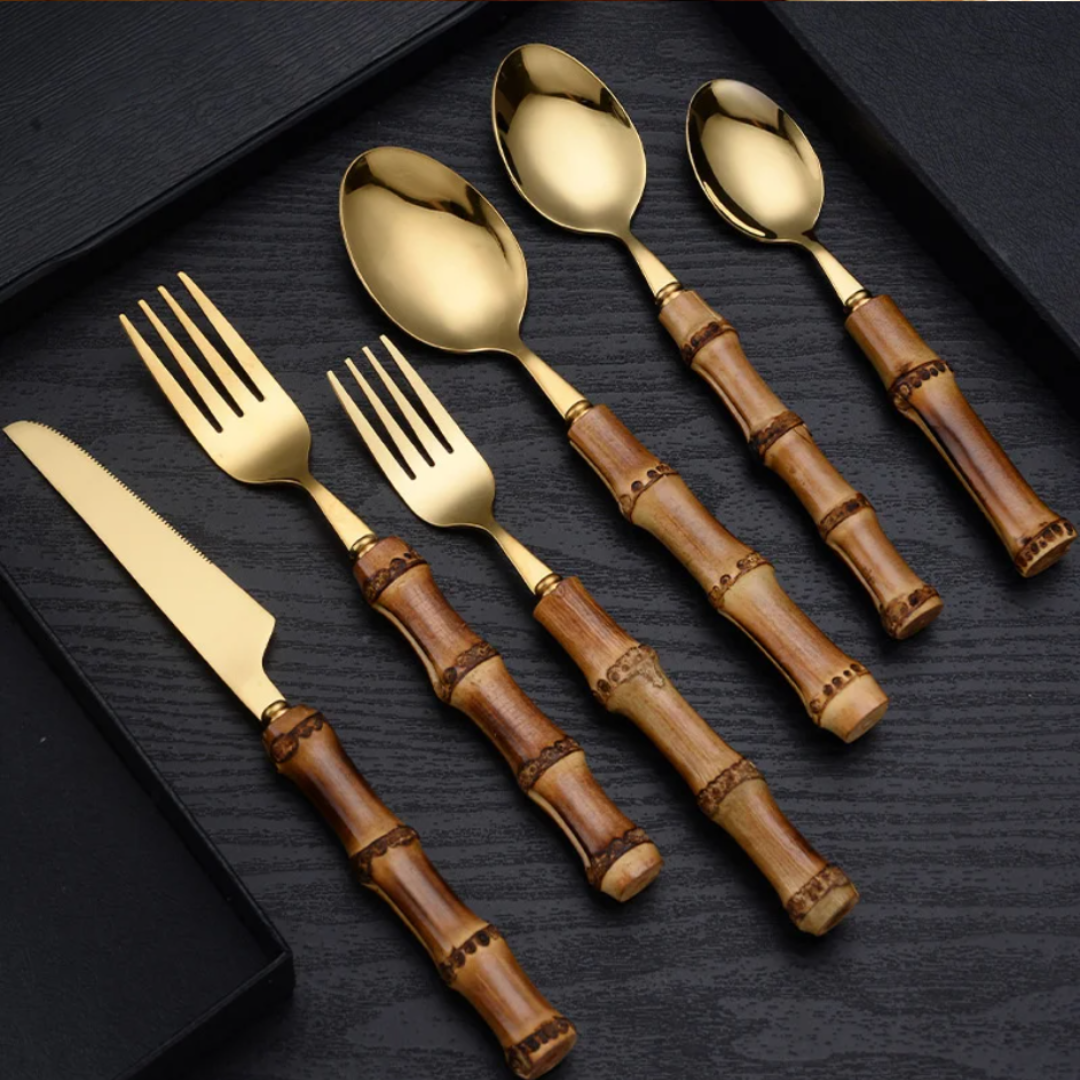 Savoré™ Bamboo Handled Cutlery Set