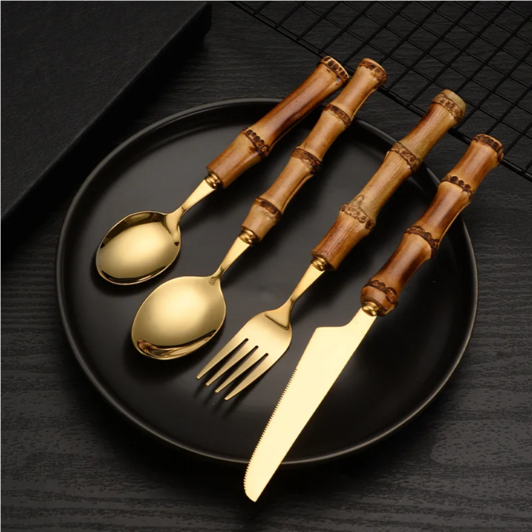 Savoré™ Bamboo Handled Cutlery Set