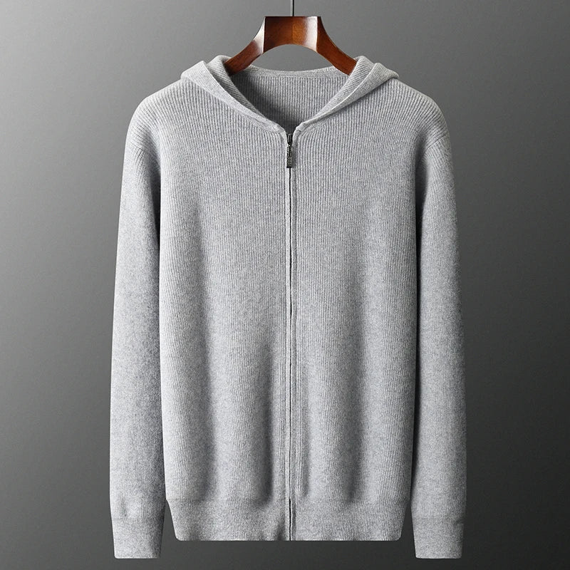 Henrik 100% Cashmere Zip-Up Hoodie