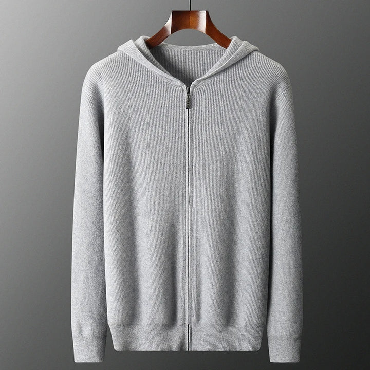 Henrik 100% Cashmere Zip-Up Hoodie