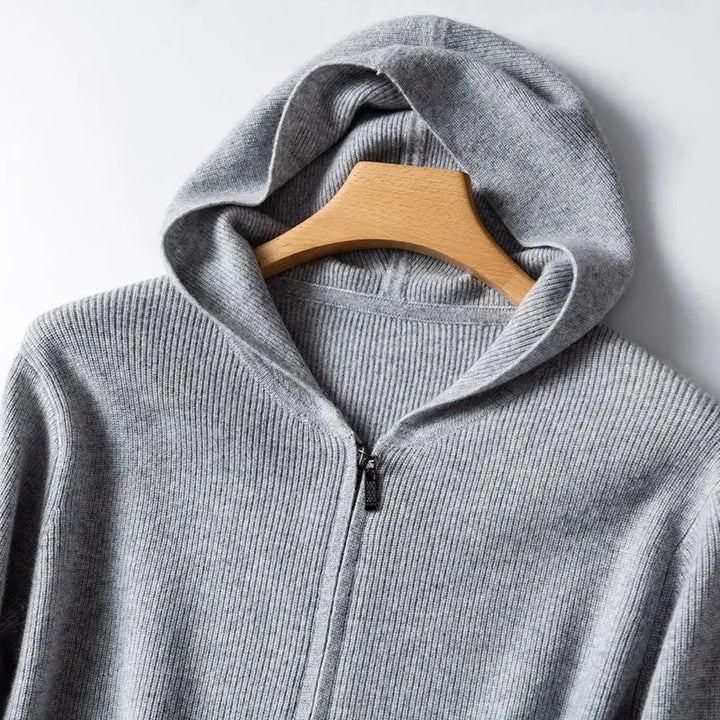 Henrik 100% Cashmere Zip-Up Hoodie