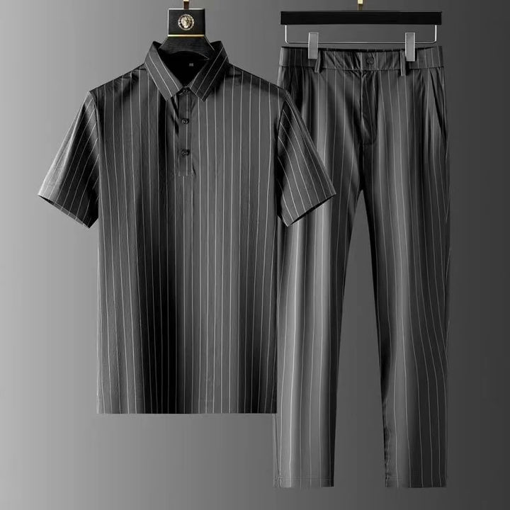 Fiero Two Piece Pinstripe Set