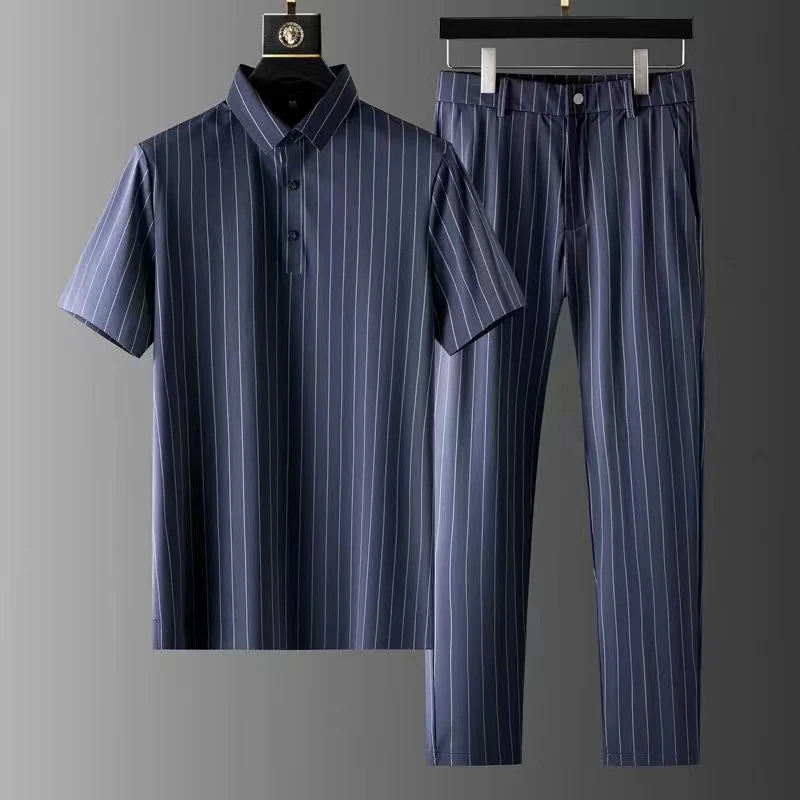 Fiero Two Piece Pinstripe Set