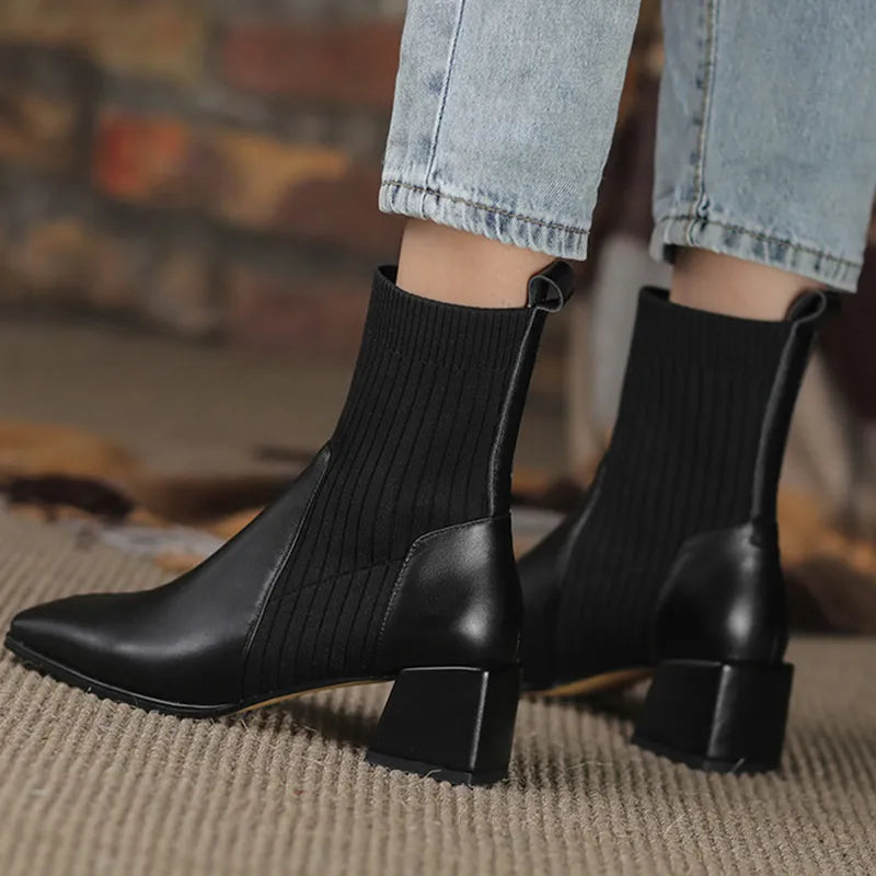 Vivique Knit Ankle Boots