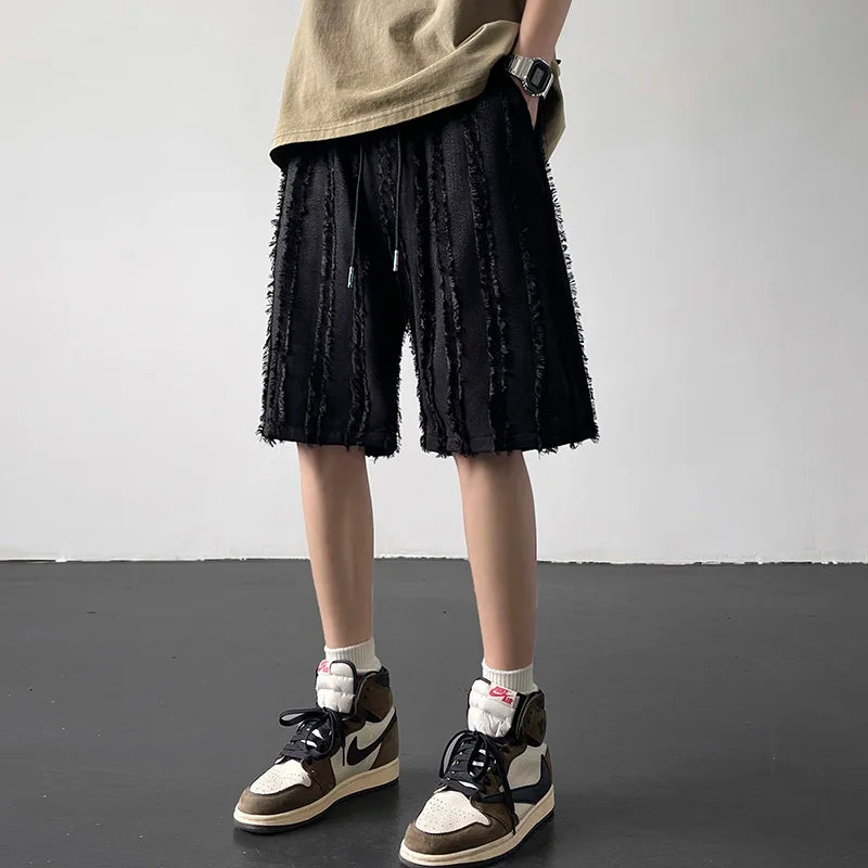 Eclipse Frayed Denim Shorts