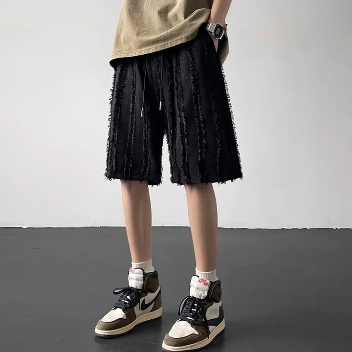 Eclipse Frayed Denim Shorts