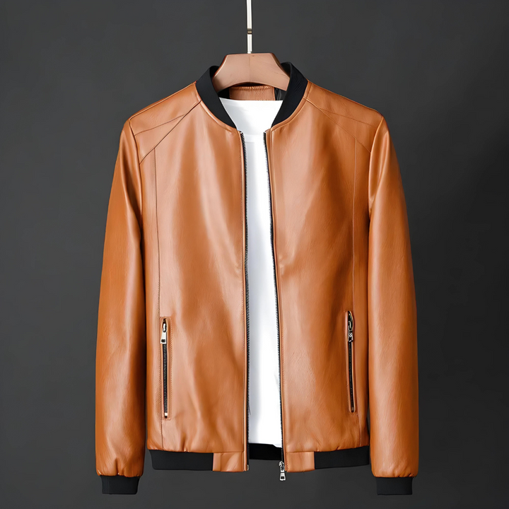 Estilo Faux Leather Bomber