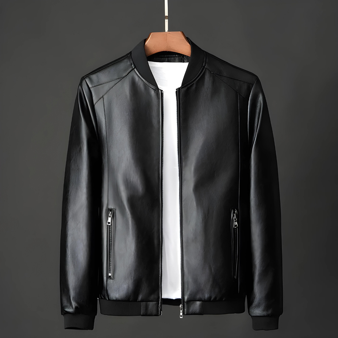 Estilo Faux Leather Bomber