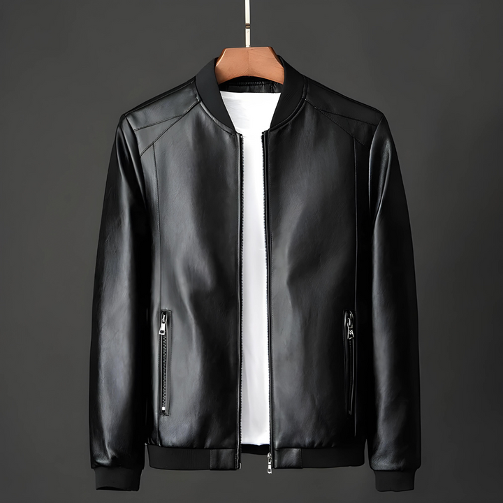 Estilo Faux Leather Bomber