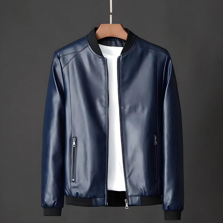 Estilo Faux Leather Bomber