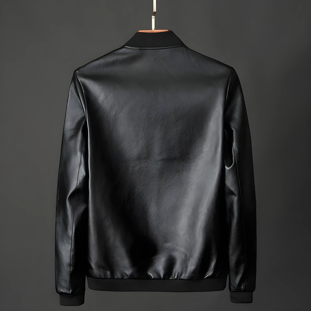 Estilo Faux Leather Bomber