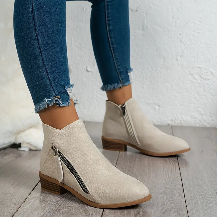 Elegante Suede Ankle Boots