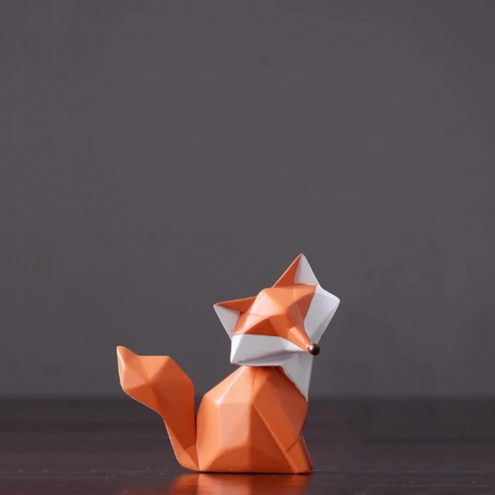 HouseCraft™ Modern Geometric Fox Figuirines