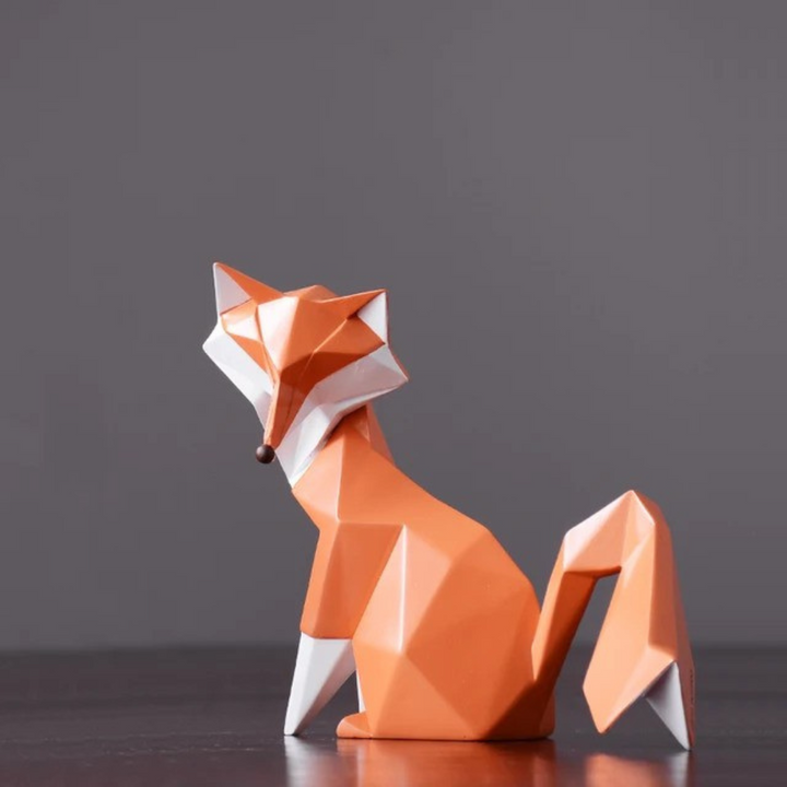 HouseCraft™ Modern Geometric Fox Figuirines
